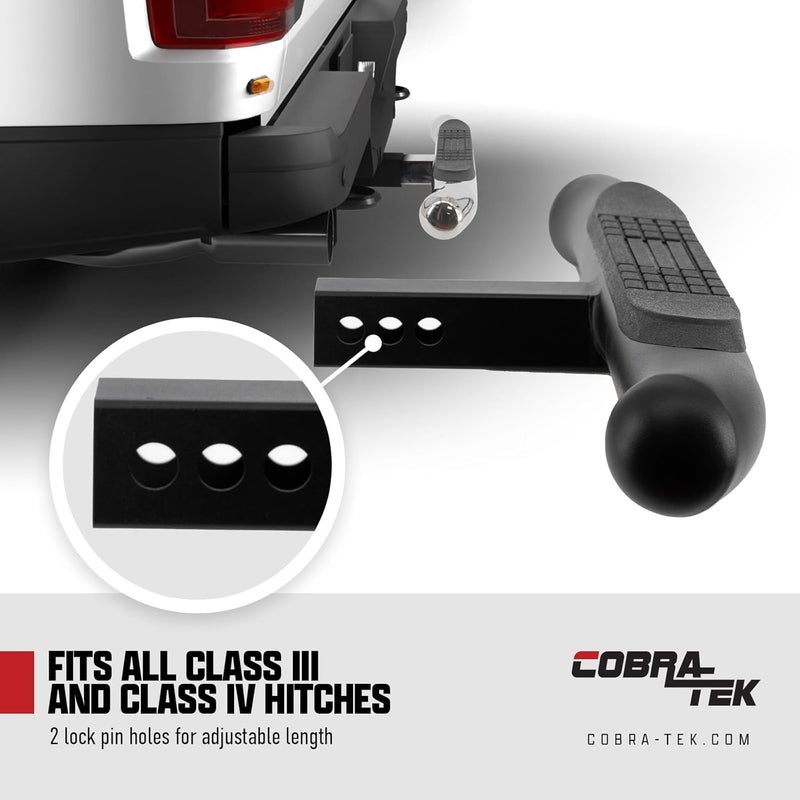 Cobra-Tek Heavy-Duty Trailer Hitch Step – Fits 2 Inch Receiver, Tow Hitch Step for Truck, SUV, or Jeep – Anti-Slip Rear Bumper Step for Easy Access to Cargo and Roof - Image 5